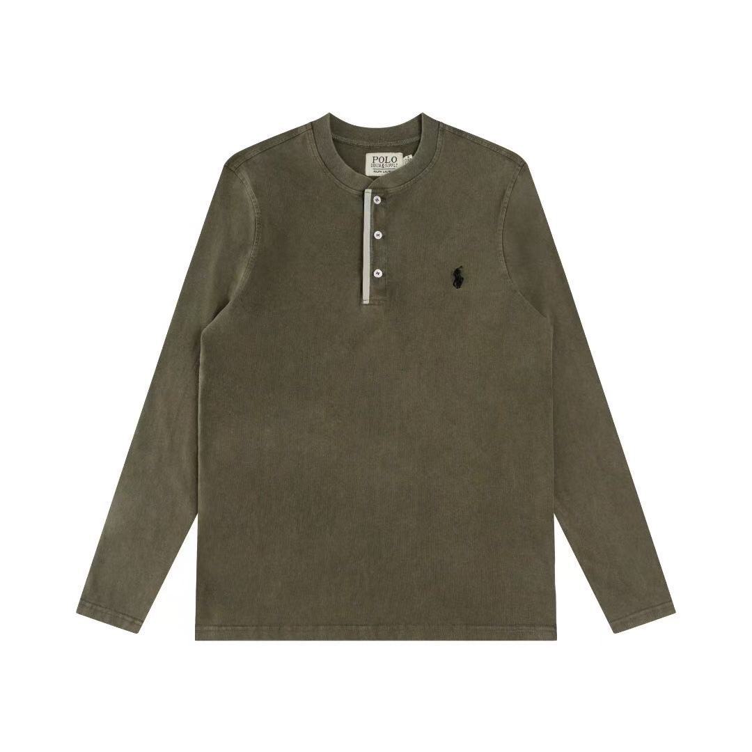 Polo Ralph Lauren Long Sleeve T Shirt Henley Shirt Correct Logo
