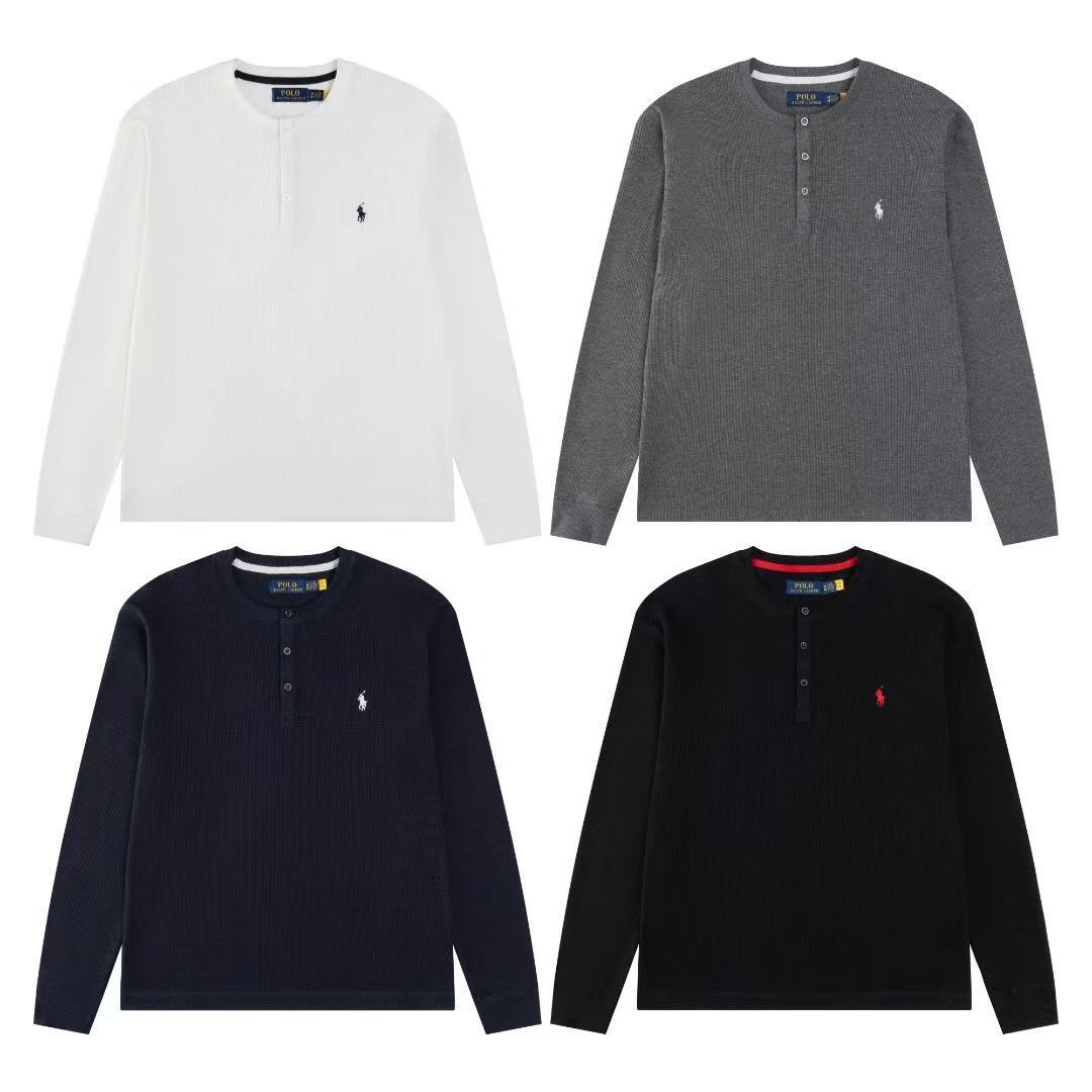 Polo Ralph Lauren Long Sleeve T Shirt Henley Shirt Correct Logo